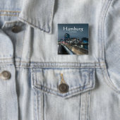 Hamburg Duitsland Vierkante Button 5,1 Cm (In situ)