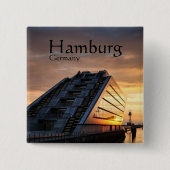 Hamburg Duitsland Vierkante Button 5,1 Cm (Voorkant)