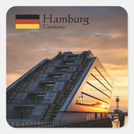 Hamburg Duitsland Vierkante Sticker