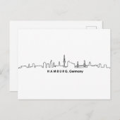 HAMBURG Elbe Germany City Skyline Silhouette Briefkaart (Voorkant / Achterkant)