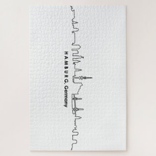 HAMBURG Elbe Germany City Skyline Silhouette Legpuzzel