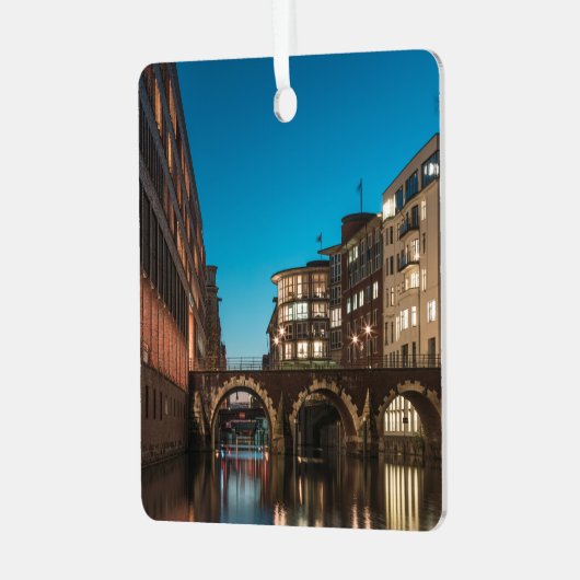 Hamburg Ellerntorsbrücke Metalen Ornament (Voorkant links)