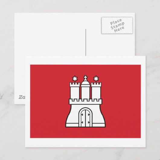 Hamburg Flag Briefkaart (Voorkant / Achterkant)