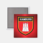 Hamburg Flag Magneet (Voorkant / Achterkant)