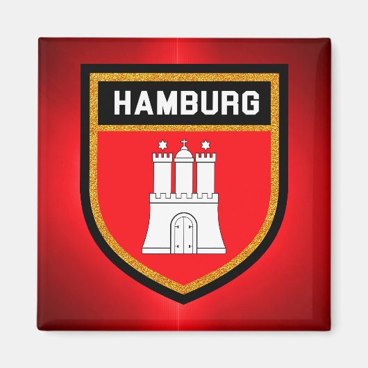 Hamburg Flag Magneet (Voorkant)