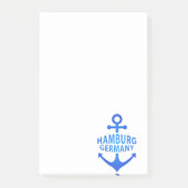 Hamburg Germany Blue Anchor Design Post-it® Notes (Voorkant)