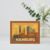 Hamburg Germany City Art Briefkaart (Staand voorkant)