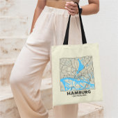 Hamburg, Germany City Map Tote Bag