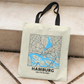 Hamburg, Germany City Map Tote Bag