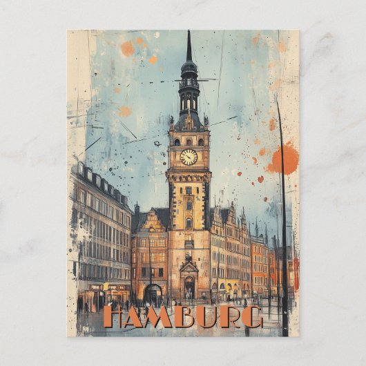Hamburg Germany Travel Briefkaart (Voorkant)