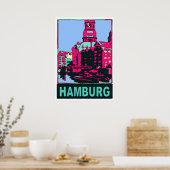 Hamburg Germany Travel Poster (Keuken)