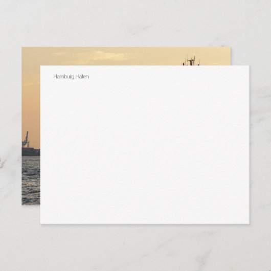 hamburg hafen briefkaart (Voorkant / Achterkant)