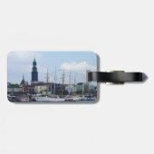 Hamburg Harbour Hafen Michel Deutschland Schiffe Bagagelabel (Achterkant horizontaal)