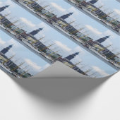 Hamburg Harbour Hafen Michel Deutschland Schiffe Cadeaupapier (Hoek)