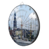 Hamburg Harbour Hafen Michel Deutschland Schiffe Dartbord (Voorkant Rechts)