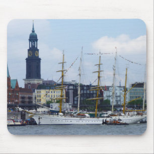 Hamburg Harbour Hafen Michel Deutschland Schiffe Muismat