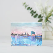Hamburg Harbour Skyline en Elbe Philharmonic Hall Briefkaart (Staand voorkant)