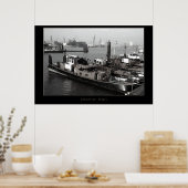 Hamburg-haven Poster (Keuken)