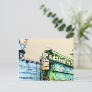 Hamburg havendok - Sachers Kunst - Briefkaart