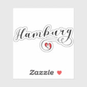 Hamburg Heart Flag Sticker (Vel)
