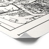 Hamburg Houtskool Stad Kaart Poster Minimal Duitsl (Hoek)