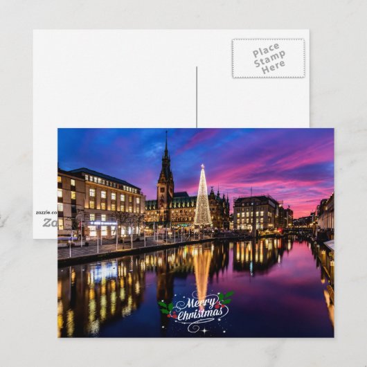 Hamburg kerstmarkt briefkaart (Voorkant / Achterkant)