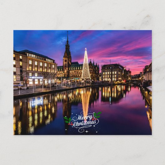Hamburg kerstmarkt briefkaart (Voorkant)