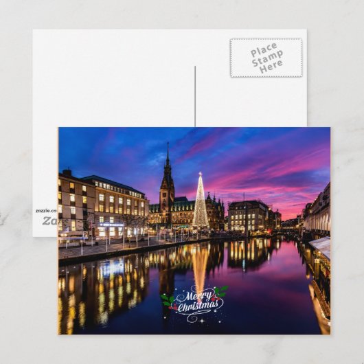 Hamburg kerstmarkt briefkaart (Voorkant / Achterkant)