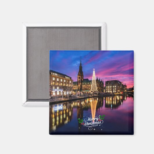 Hamburg kerstmarkt magneet (Voorkant / Achterkant)