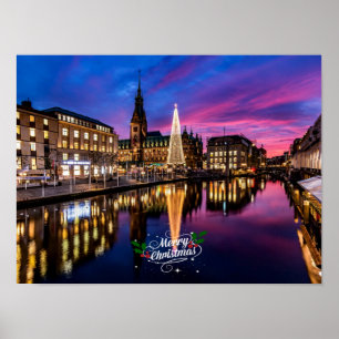Hamburg kerstmarkt poster
