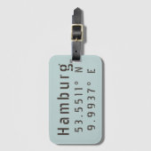Hamburg Latitude Longitude Bagagelabel (Voorkant (verticaal))