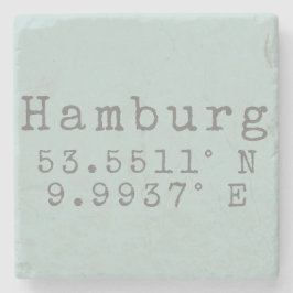 Hamburg Latitude Longitude Stenen Onderzetter