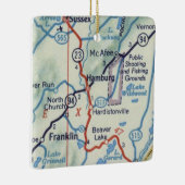 Hamburg NJ  kaart Keramisch Ornament (Rechts)