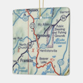 Hamburg NJ  kaart Keramisch Ornament (Links)