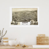 Hamburg, PA Panoramic Map - 1889 Poster (Keuken)