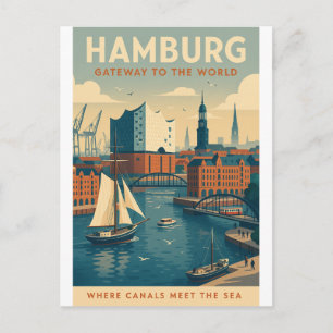 HAMBURG — Poort naar de Wereld Briefkaart