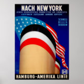  Hamburg Poster van het Amerikaanse schip (Voorkant)