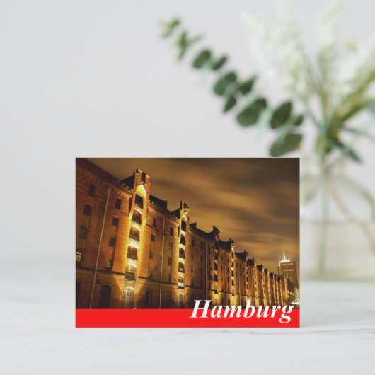 Hamburg Postkarte - Speicherstadt Briefkaart (Staand voorkant)
