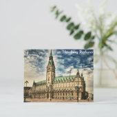Hamburg Rathaus, Duitsland Briefkaart (Staand voorkant)
