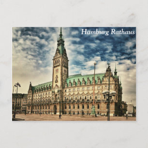 Hamburg Rathaus, Duitsland Briefkaart