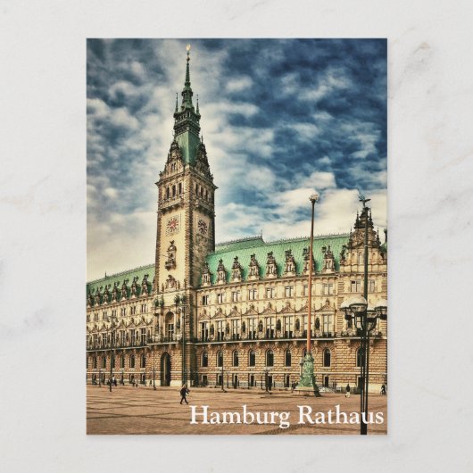 Hamburg Rathaus, Duitsland Briefkaart (Voorkant)