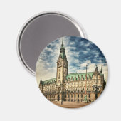 Hamburg Rathaus, Duitsland Magneet (Voorkant / Achterkant)