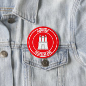 Hamburg Ronde Embleem Button 7,6 Cm (In situ)