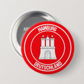 Hamburg Ronde Embleem Ronde Button 7,6 Cm (Voorkant /achterkant)