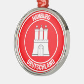 Hamburg Round Emblem Metalen Ornament (Links)