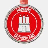 Hamburg Round Emblem Metalen Ornament (Voorkant)
