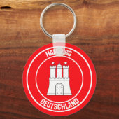 Hamburg Round Emblem Sleutelhanger (Voorkant)