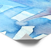 Hamburg Skyline en Elbe Philharmonic Hall in Dusk Poster (Hoek)