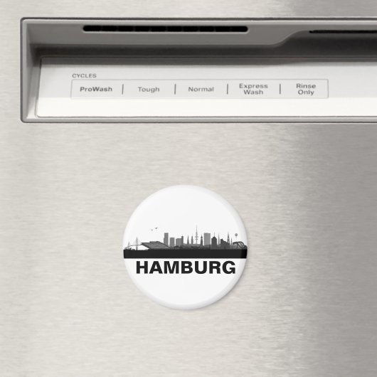 Hamburg Skyline Kühlschrank Magnet (Insitu (Vaatwasser))