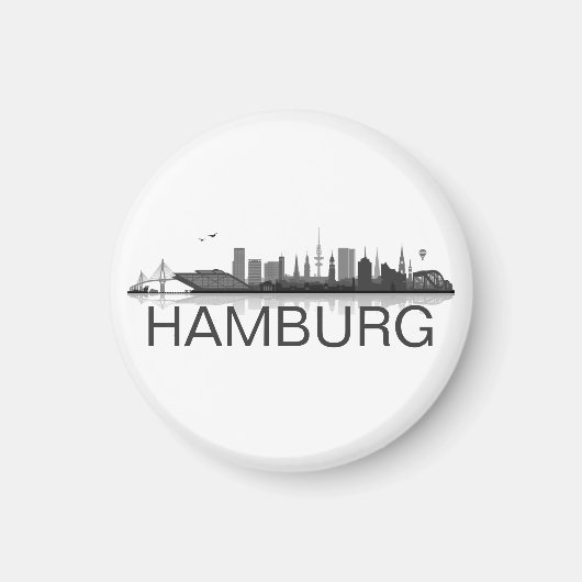 Hamburg Skyline Kühlschrank Magnet (Voorkant)